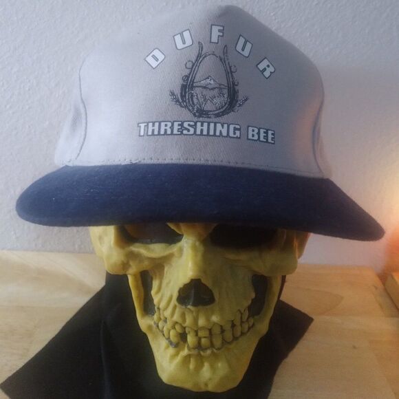 Deadstock Vintage Dufur Threshing Bee Oregon Strap Back Hat - Picture 1 of 7